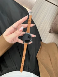 Elegant Bling Leather Loop Strap - Adjustable Bracelet Band (20mm, 22mm, 18mm) - Galaxy Watch 4 40mm (Brown B)