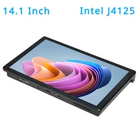 2024 Desktop Windows 11 Tablet PC POE All in Box Computer Industrial 14.1Inch Touch Screen Intel J4125 8GB RAM RJ45 RS232 Camera 1