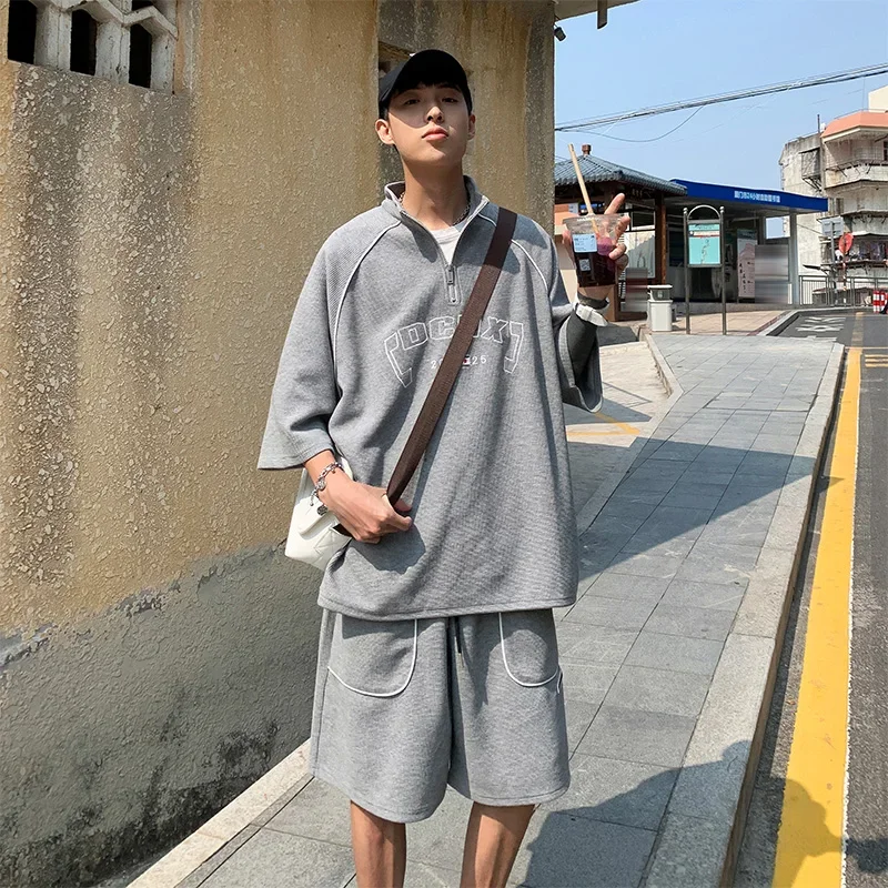 Streetwear Oversized Tracksuit Men Summer Hip Hop Trendy American
