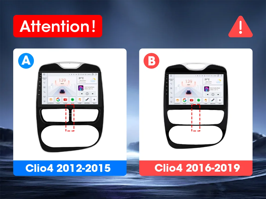 2 Din Android Autoradio für Renault Clio 4 2012 2013 2014 2015 2016 2017 2018 2019 Kabelloses Carplay Android Auto Multimedia DVD – Detail 1