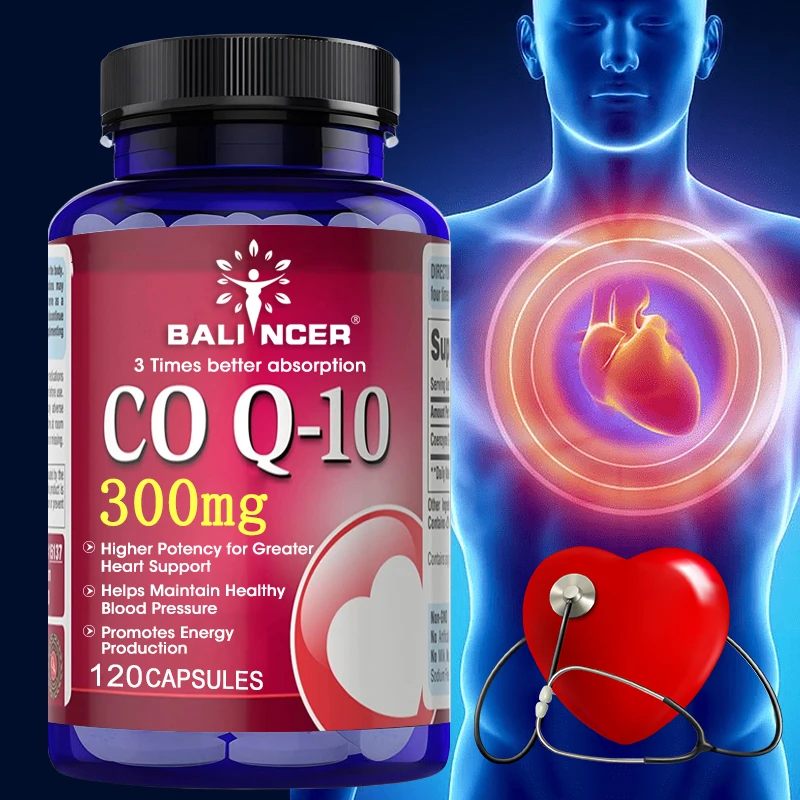 300 Mg Organic Ultra High Absorption COQ10 Coenzyme Q10 Vascular and Heart Health Blood Pressure Energy Suitable for Adults