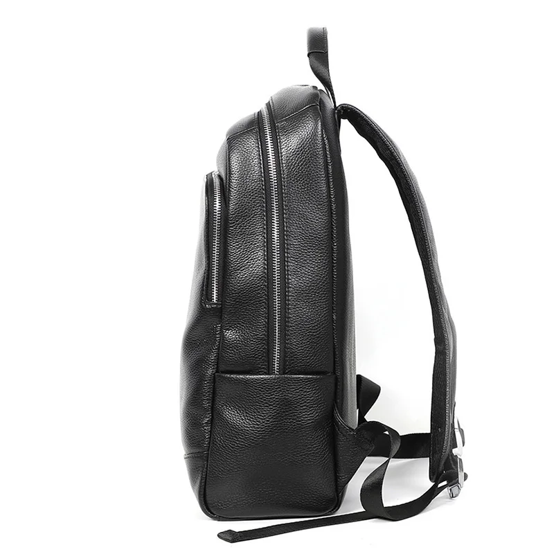 NZPJ Leather Men's Backpack Natural Cowhide Backpack Fashion Travel Bag Korean Version Schoolbag Computer Bag For 15 Inch Laptop 4