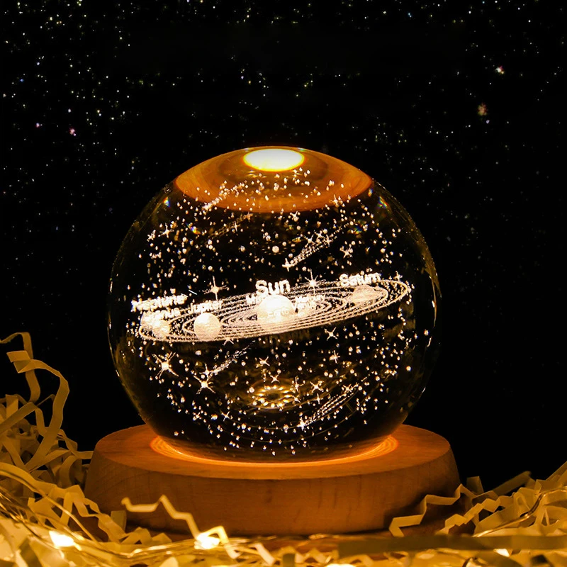 Spherical LED Music Projection Lamp Christmas Gift with 7