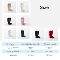 1 Pair Autumn Winter Girl Boy Toddler Kids Children Cotton Pompom Socks Leg Warmers Baby Socks 5