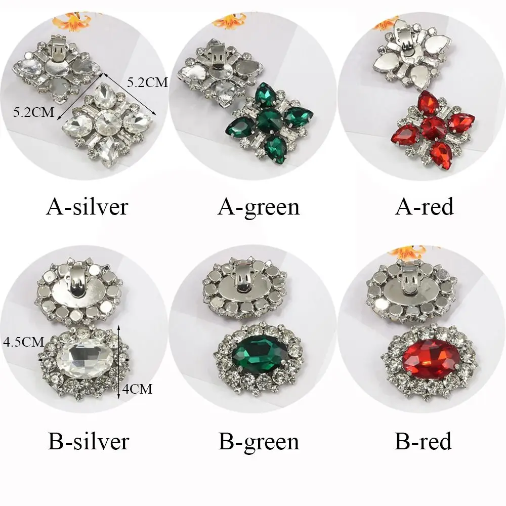 Rhinestone Alloy Shoe Clips for Wedding Bridal Shoes
