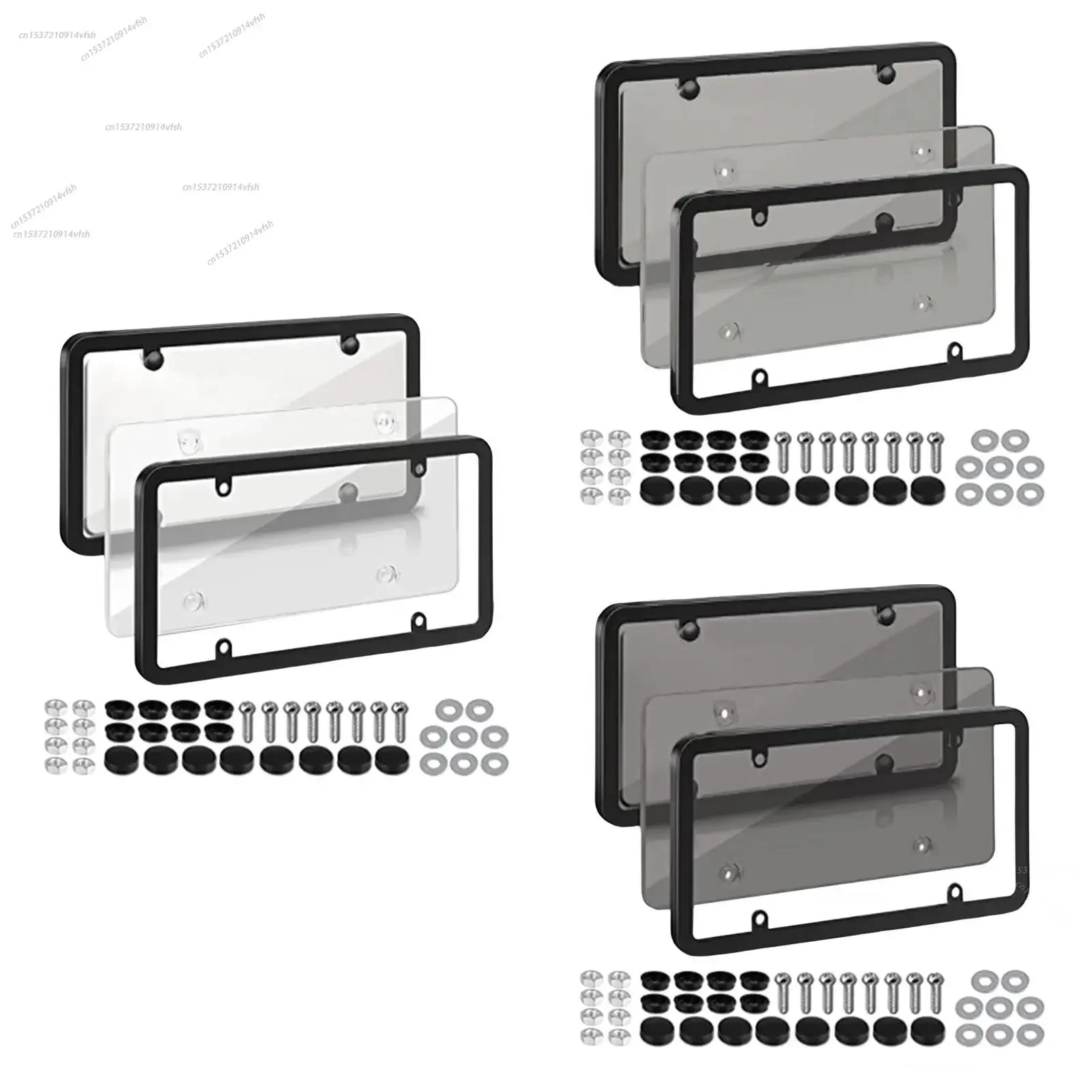 Universal American License Plate Frame with Screws Number Plate Car Plate Frame 6Inchx12inch for Truck Vehicles Auto