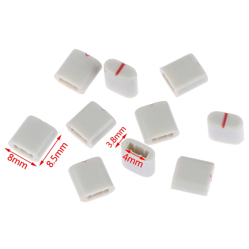 10pcssetEqualizerPotentiometerFaderCapHole4MMGrayplastic