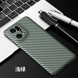 Sleek Ultra - Thin Carbon Fiber Matte Protective Case for OPPO Reno 6 Pro (Light Green)