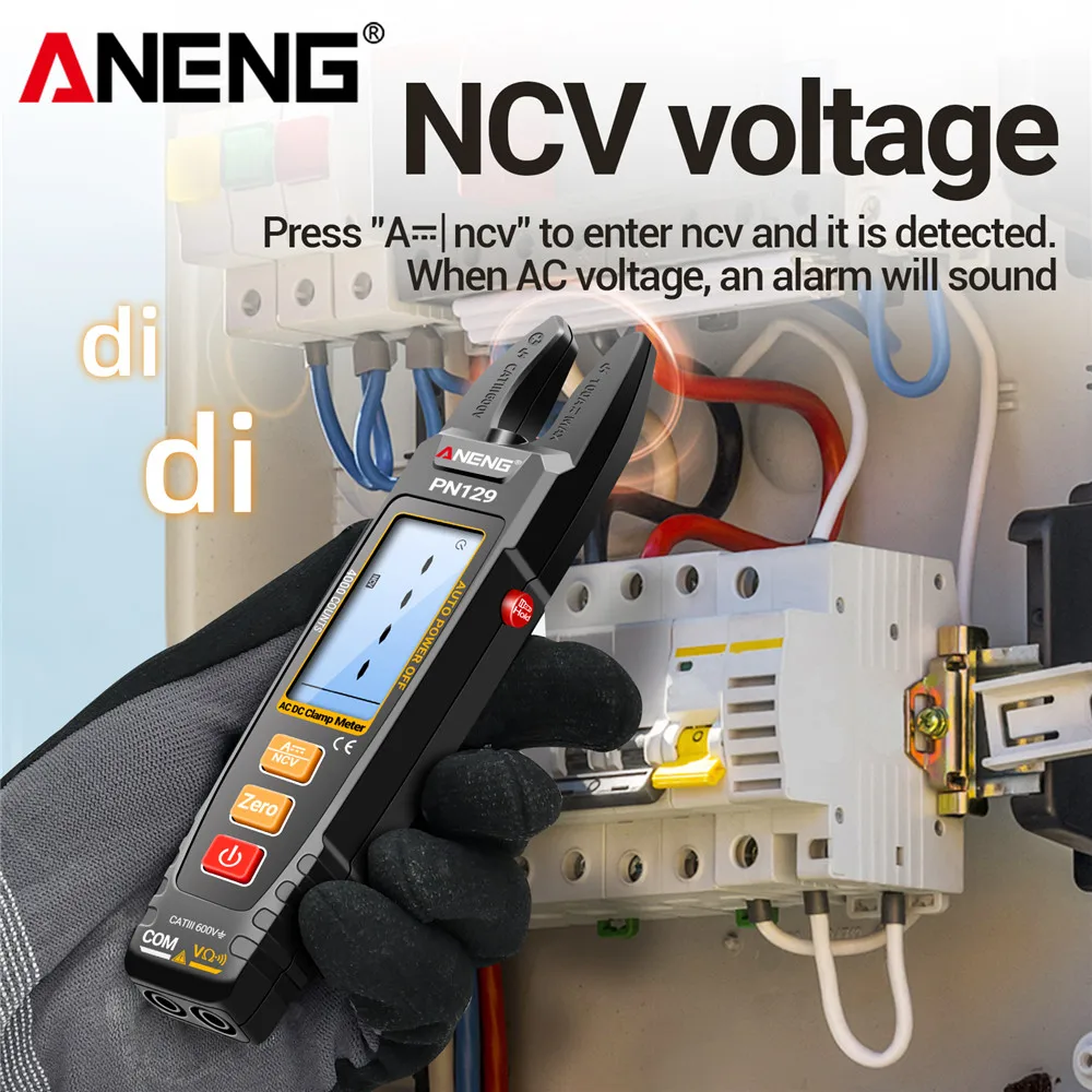 클램프 미터 멀티미터 AC/DC 전류 저항 NCV NCV 감지 4000 카운트 자동 식별 테스터 도구 ANENG PN129