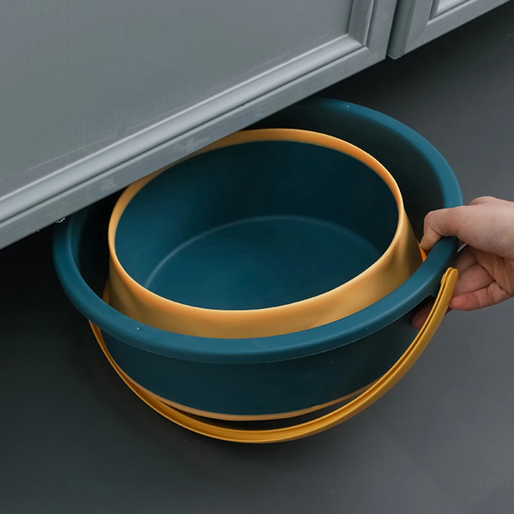 Folding Bucket Silicone Bucket for Fishing Promotion Car Wash Outdoor Square Bathroom Kitchen Camp