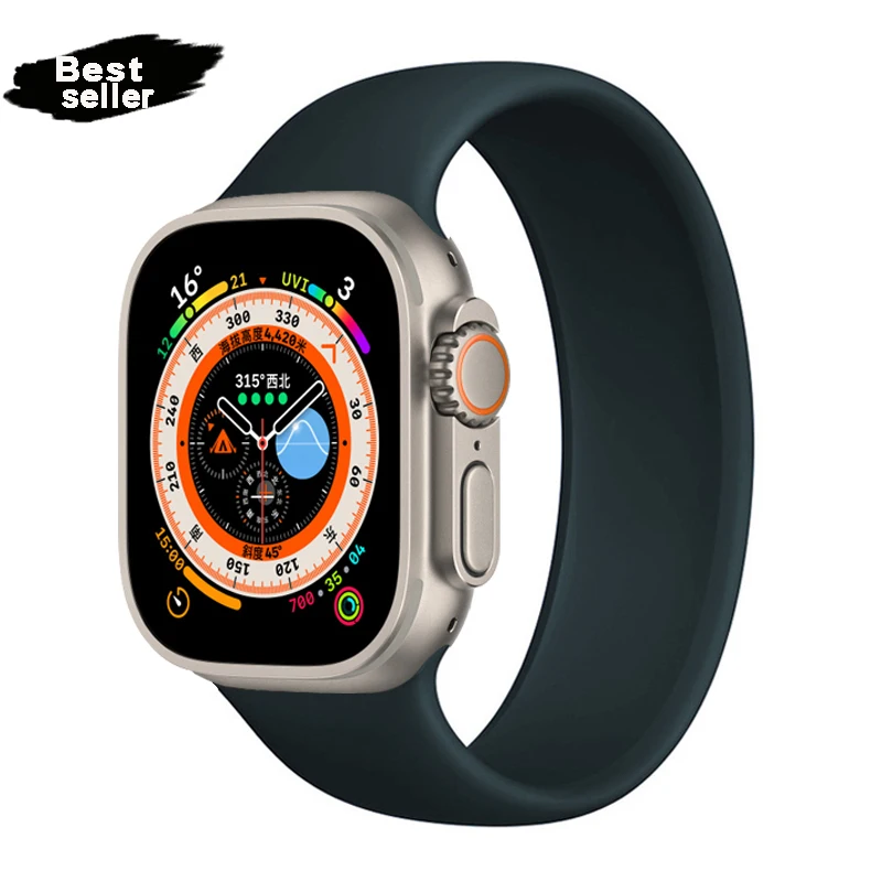Silicone Solo Loop Strap for Apple Watch - Elastic Belt Bracelet