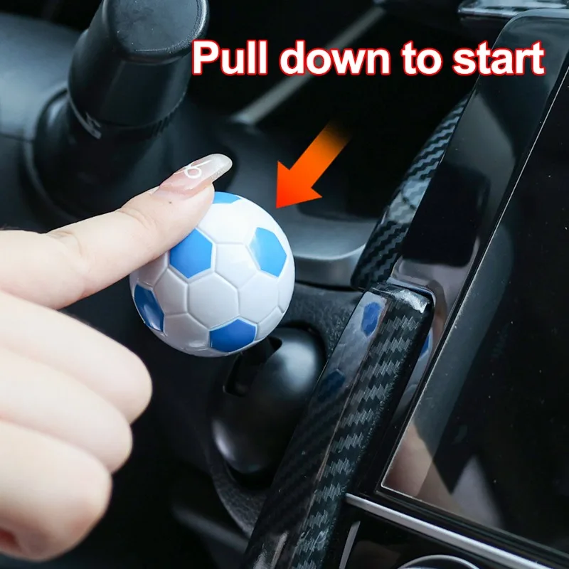 Universal Car Start Button with One Football Joystick Club Style One-touch Start Button Rocker Sticker Modification Tools