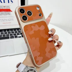 Military Style Dazzling Camouflage Pattern Laser Phone Case - Army Camo Shockproof Cover - iPhone 16 Pro Max (Brown)