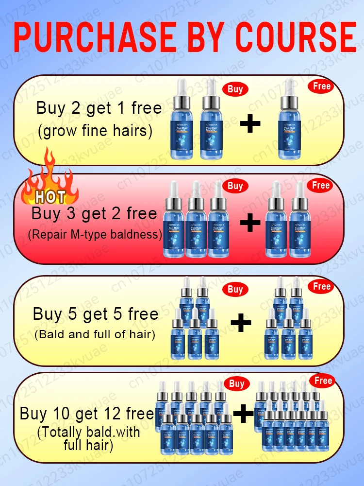 Grow back lost hair stop baldness loss in 7 days