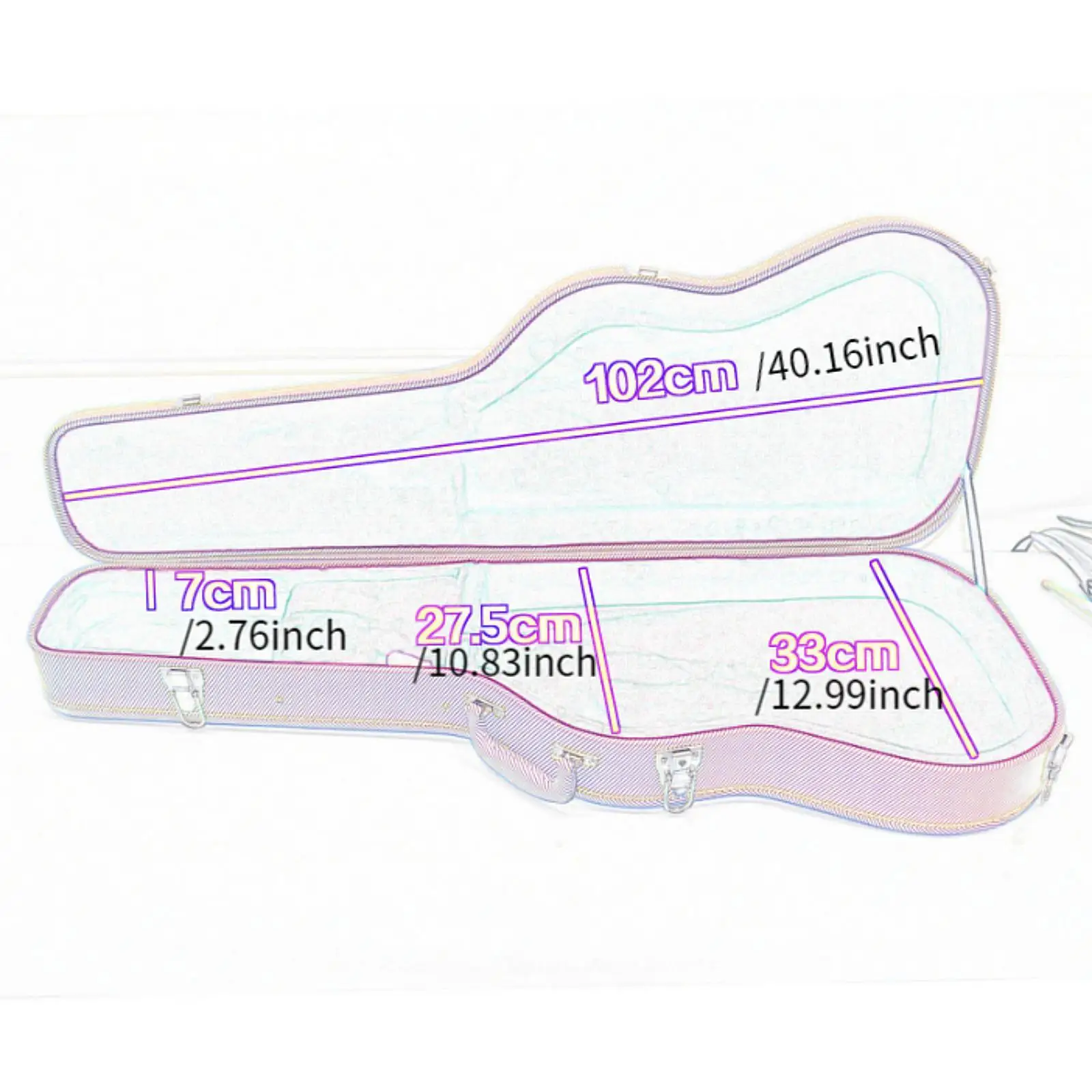 Electric Bass Guitar Bag Thick Padding Guitar Travel Case PU Leather Carrying Bag Gig for Accessories Bass Electric