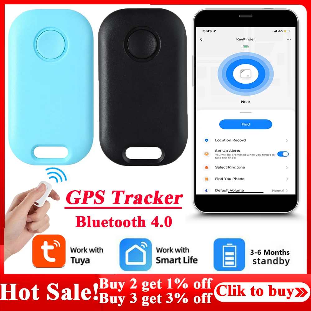1PCS Tuya Smart Life Anti Lost Alarm Wallet Keyfinder Smart Tag