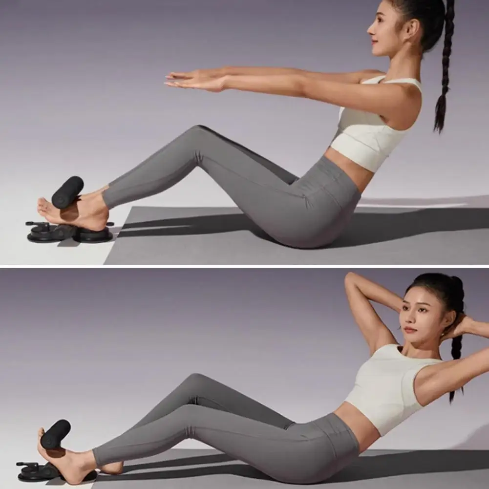 Self-priming Abdominal Trainer Sit-up Bar with Resistance Band for Indoor Abdominal Core Training Dual Suction Cups Home Gym