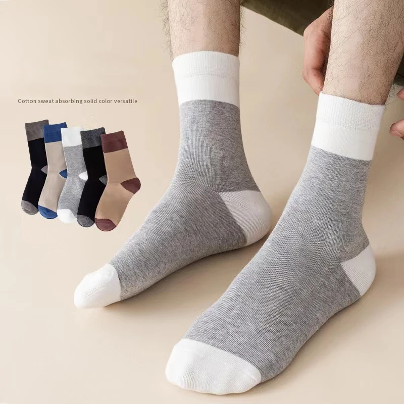 5Pairs Fashion Autumn Winter Warm Man Socks Comfortable Cotton Socks