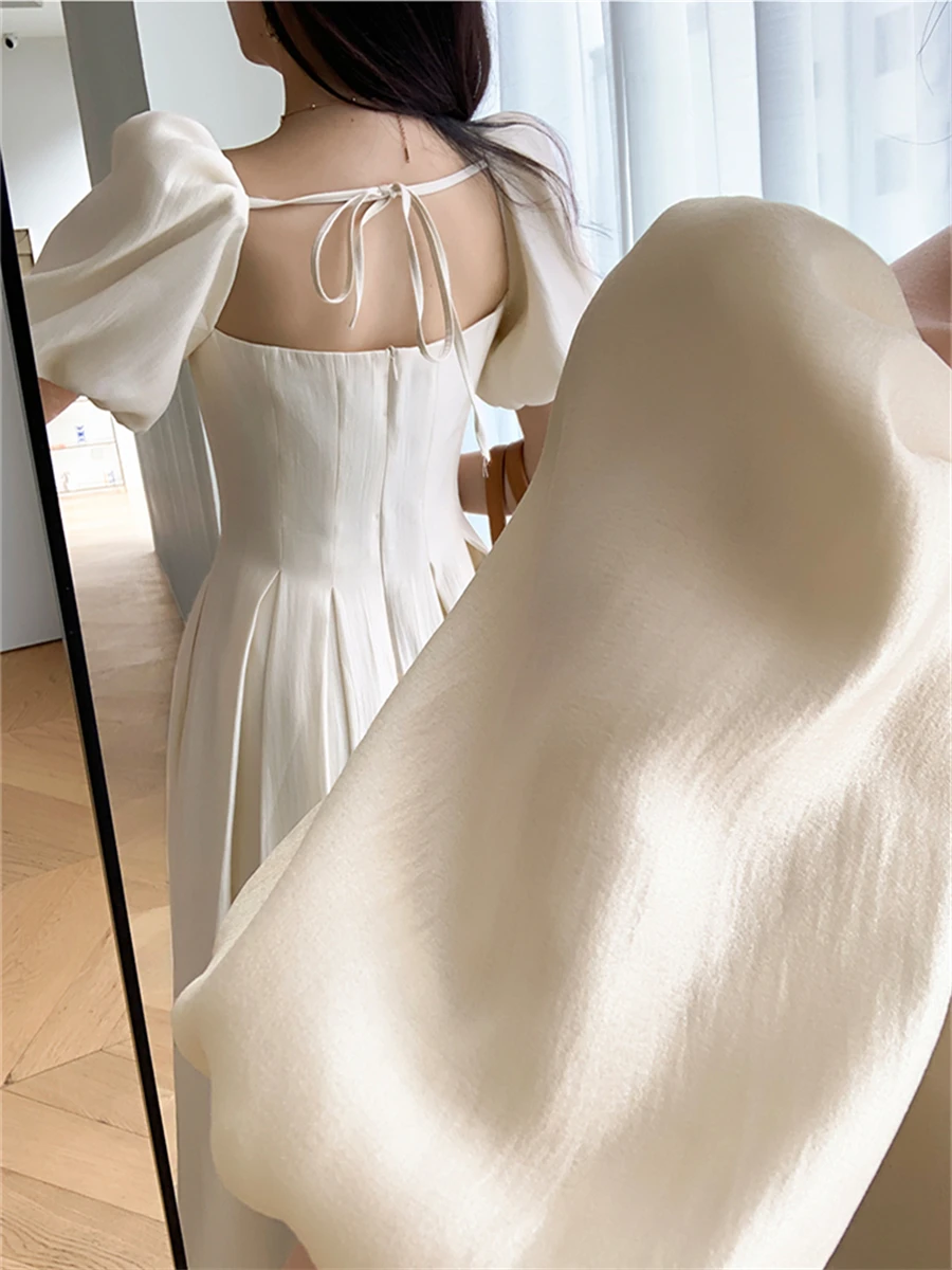 Midi Dress Women Summer 2023 New Fashion Elegant Casual