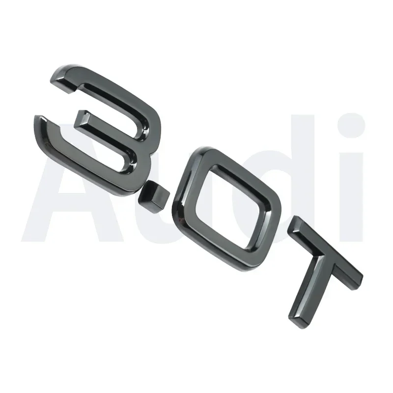 엠블럼 아우디 1.8T 2.0T 2.4 3.0 T 3.2 3.6 A3 A4 A5 A6L A7 A8L Q3 Q5 Q7 사륜 구동 자동차 트렁크 로고 스티커 자동차 액세서리