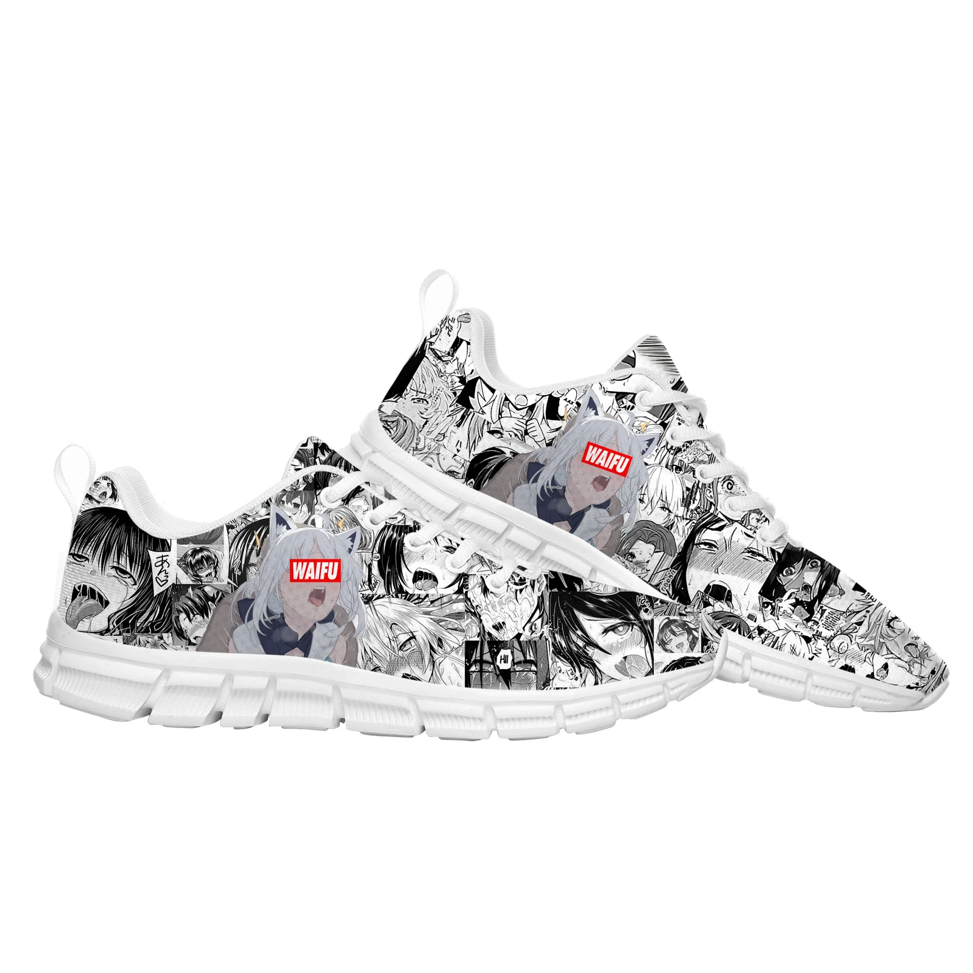 Cartoon A-Ahegaos Sports Shoes Mens Womens Teenager Kid Children Sneakers High Quality Parent Child Sneaker Customize DIY Couple