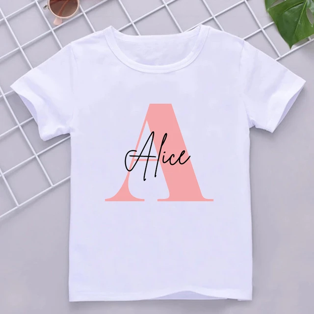 Shirt Letters Children Girl  Personalised Shirts Kids