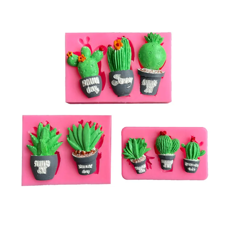 

Kinds of cactus fondant silicone mold baroque cake lace border decoration mold
