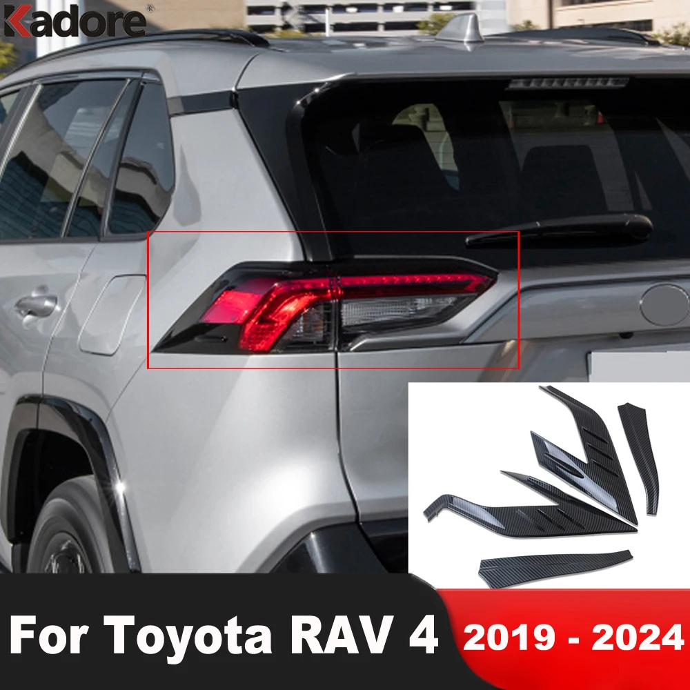 

Для Toyota RAV4 RAV 4 2019-2021 2022 2023 2024 УГЛЕРОДНЫЙ Задний задний фонарь крышка внутренней обшивки задний фонарь молдинговая отделка автомобильные аксессуары