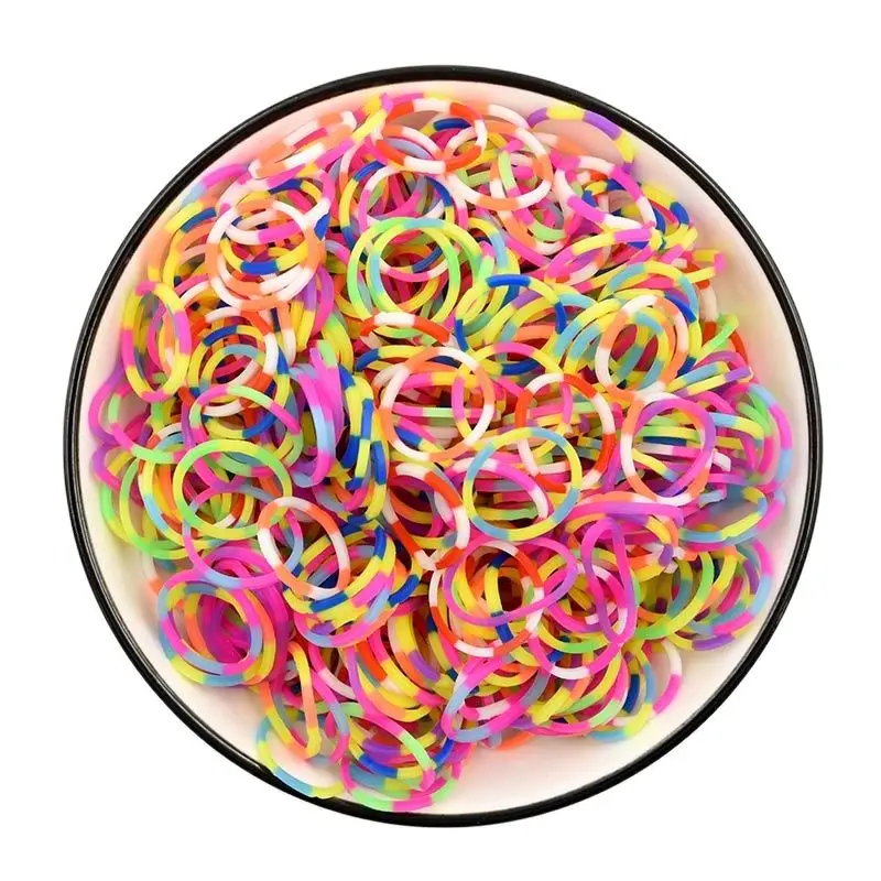 Loom Rubber Bands Bracelet Kids Hair Rainbow Rubber Loom Bands Woven Bracelet DIY Craft Toys Christmas Gift