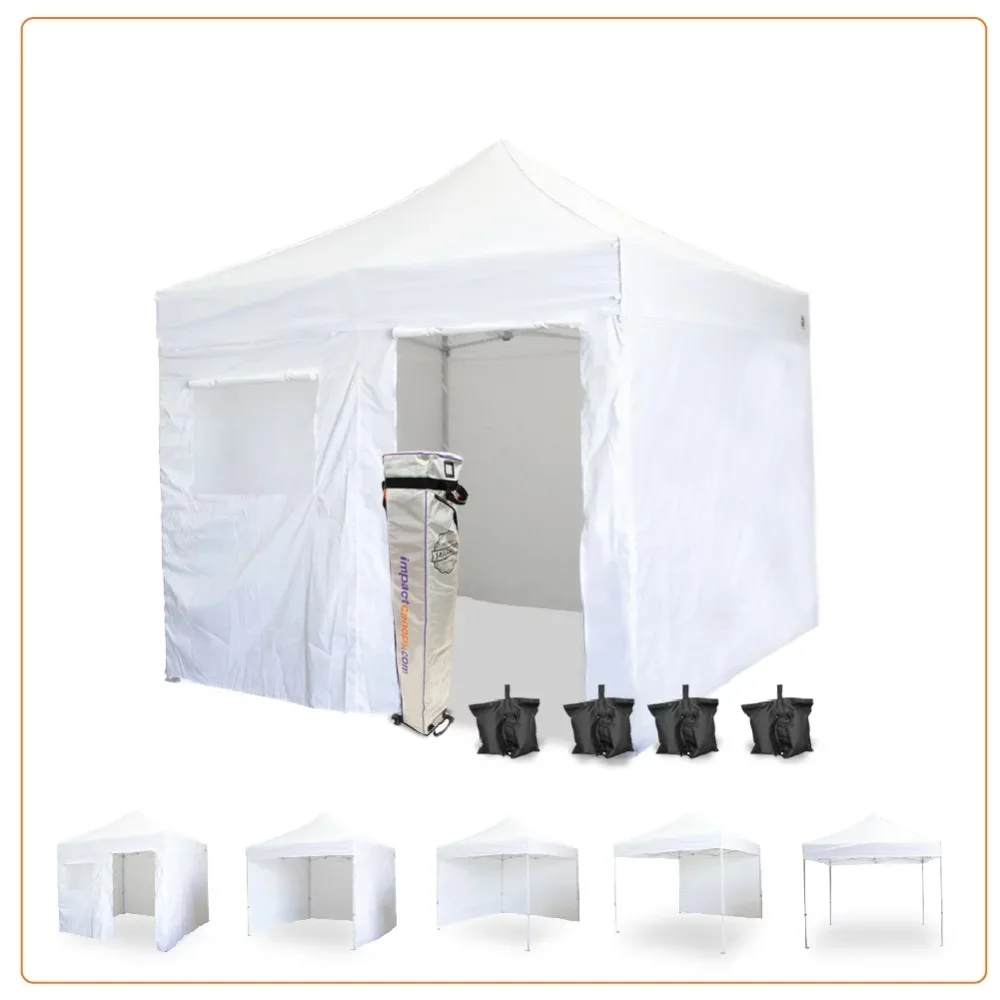 

10' X 10' Pop Up Canopy Tent With 4 Side Walls Outdoor Market Shelter Camping Tent Travel Freight Free Tourist Awning Awnings