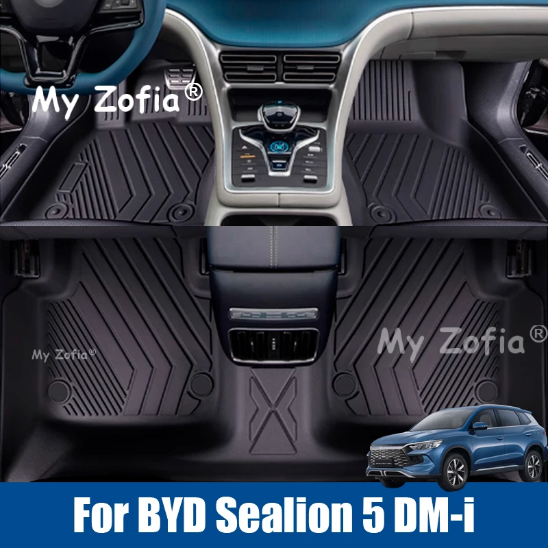 Sahler Car Floor Mats Compatible with BYD Seal U DM-I 2024-2026 | 4.5D Premium TPE Waterproof Rubber Car Mats Black Sahler Car Floor Mats Compatible with BYD Seal U DM-I 2024-2026 | 4.5D Premium TPE Waterproof Rubber Car Mats Black