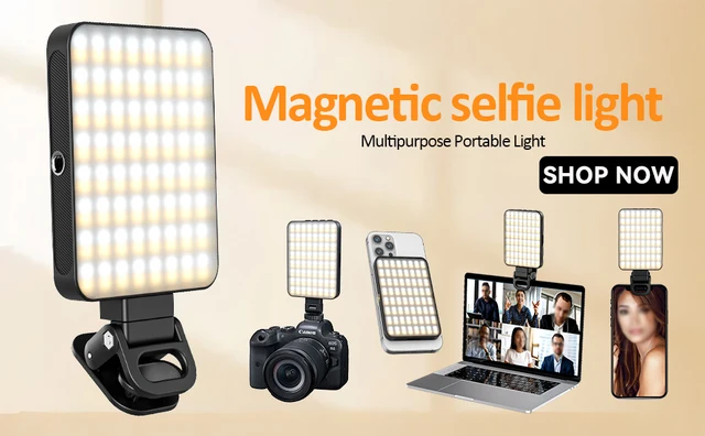 XINBAOHONG Anneau Lumineux Rechargeable Portable à Clipser Avec 40 LED Pour Smartphone, Photographie, Appareil Photo, Maquillage De Fille