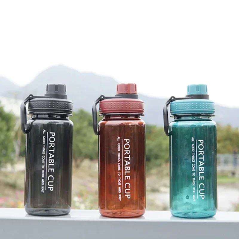 1000ML Large Capacity Sports Water Bottle Portable Leakproof Shaker Drinkware Outdoor Tour Gym Fitness Plastic Cup Jugs BPA Free