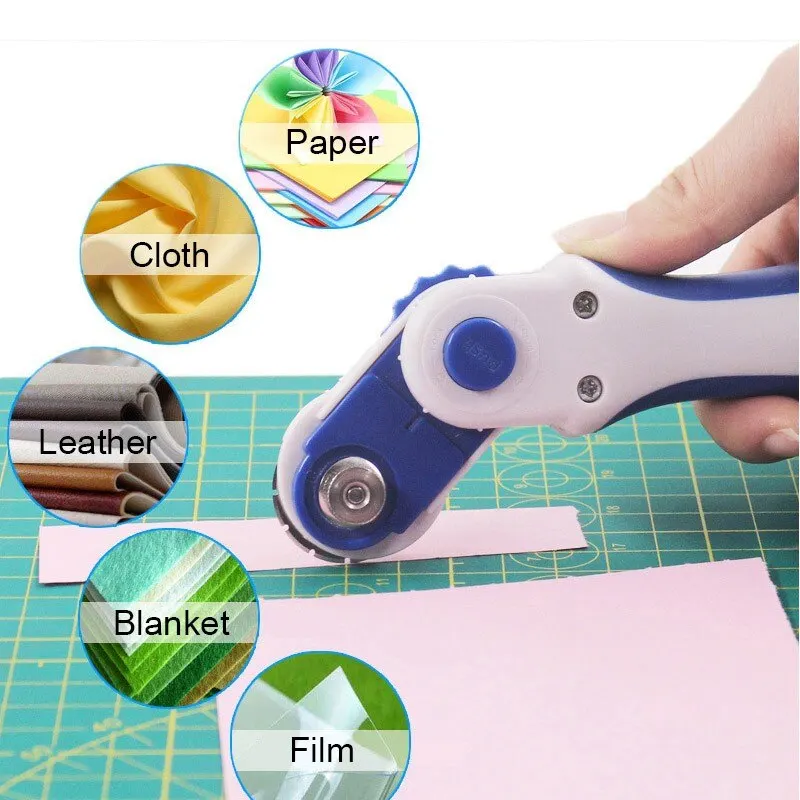 Fabric Roller Cutter Patchwork Roller Wheel Knife Cloth Cutting Leather  Paper Fabric Craft Fabrics Rotary Cutter DIY Sewing Tool - AliExpress