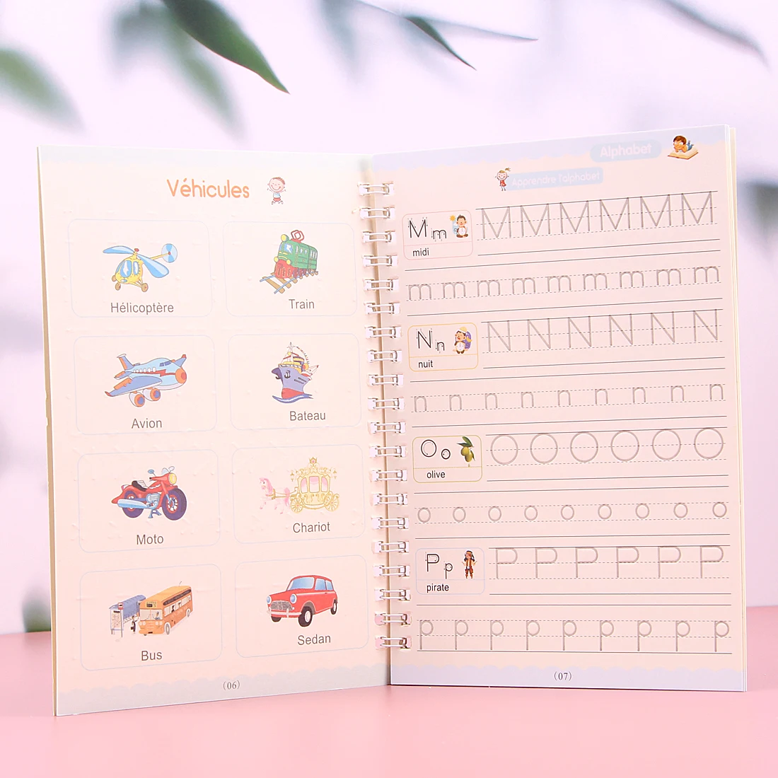French Copybooks Kids Number Drawing Math With Practice Reusable Magical Pen Free Wiping Children Handwriting Early Learn Book