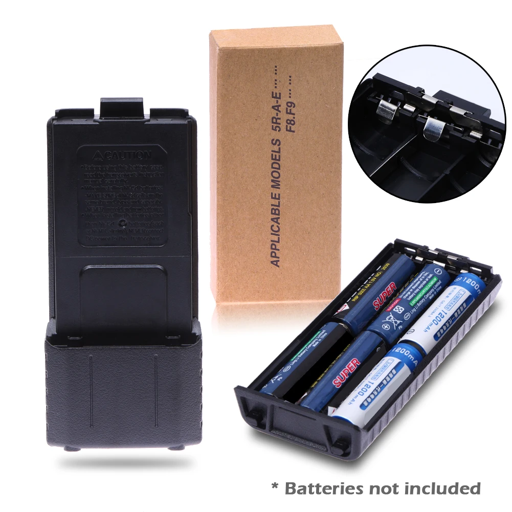 6AA Extended Battery Case Battery Holder Battery Storage Case for Baofeng Radio F8 F9 UV5R UV5RE Plus