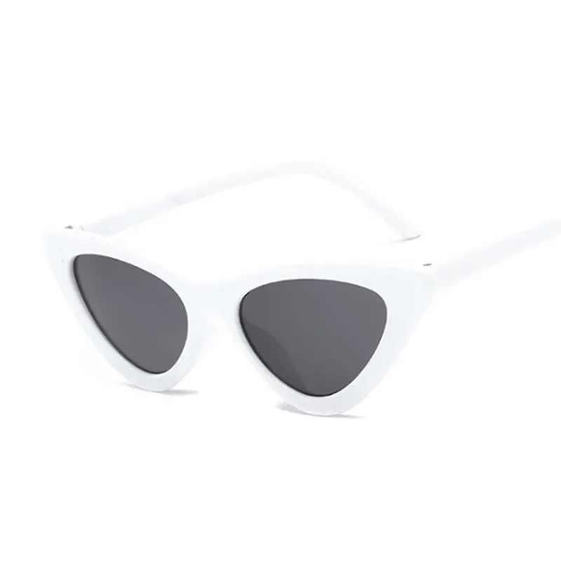 Cute Sexy Vintage Cat Eye Sunglasses Woman Small Black White Triangle Retro Ladies Sun Glasses Leopard Female Oculos De Sol 2
