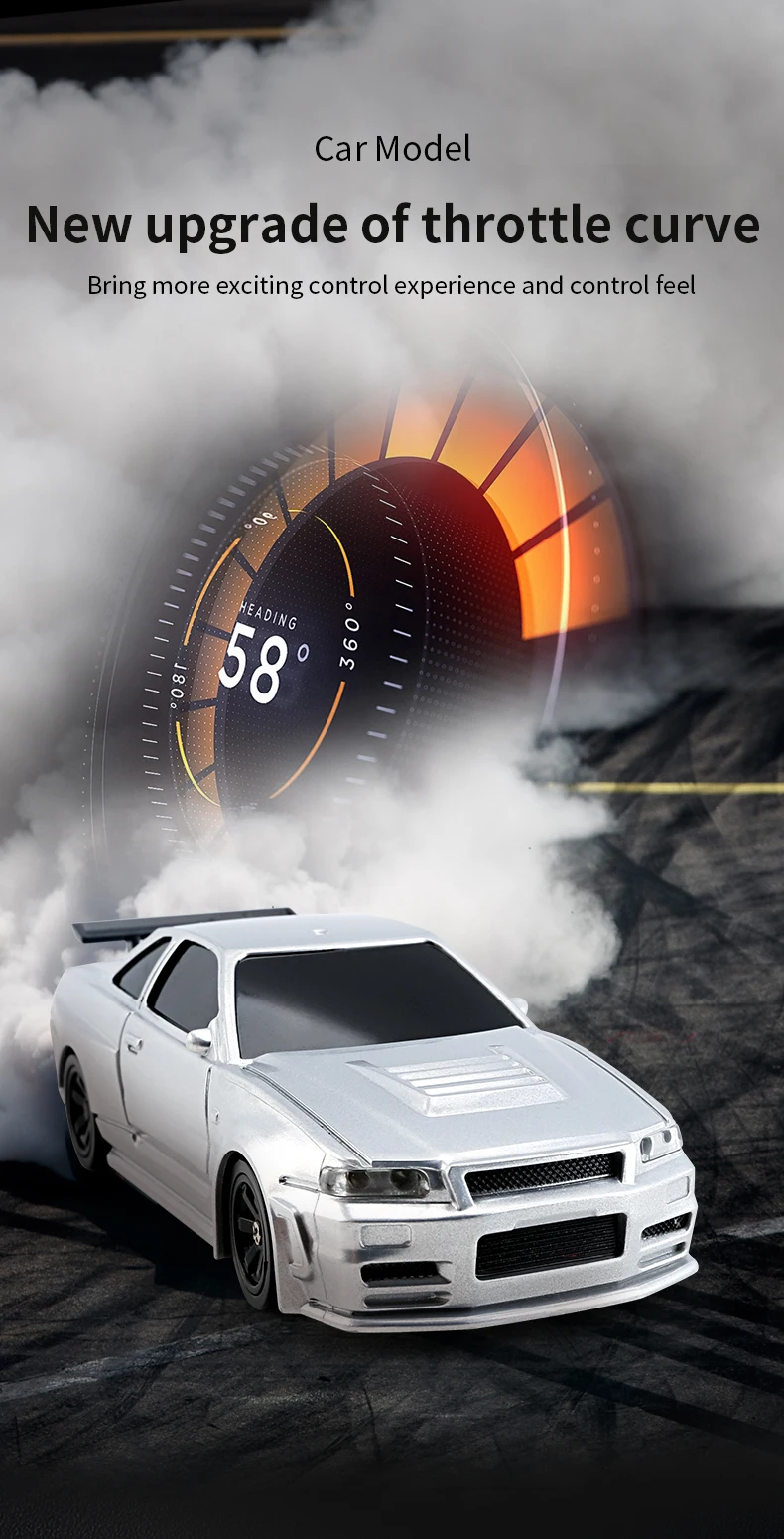 Upgraded 143 RC Drifting Car - High Speed 4WD Radio Control Mini Vehicle