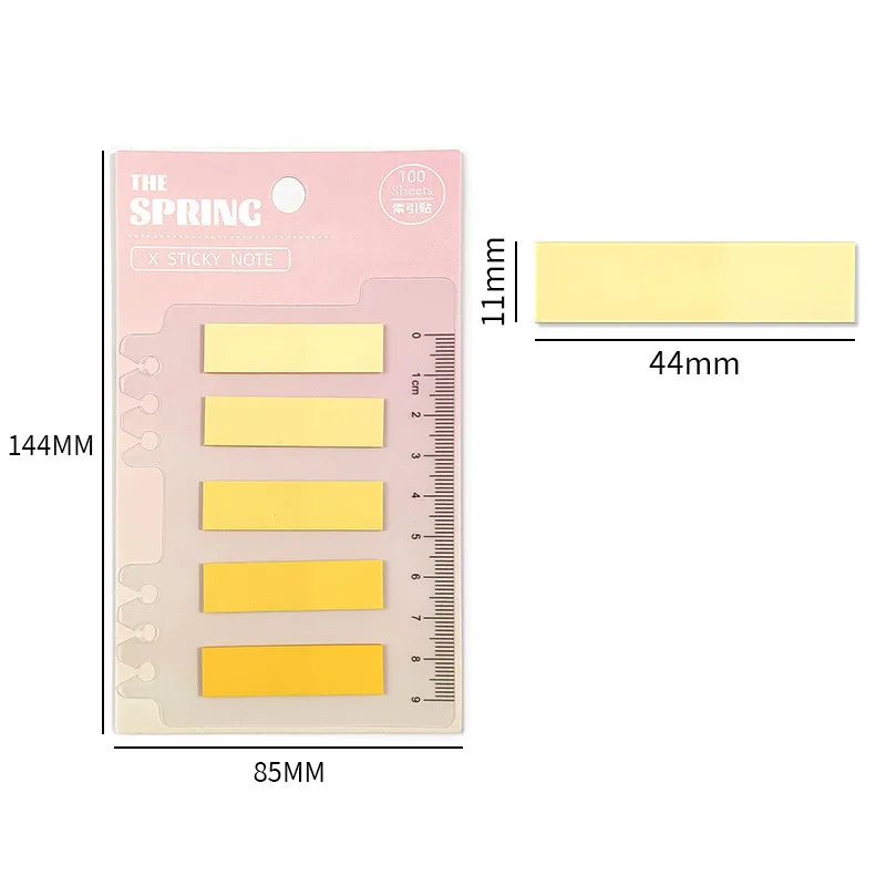 100 Sheets/pack Colorful Sticky Notes Memo Pad Label Note Bookmarks Notepad School Office Student Stationery Supplies 6