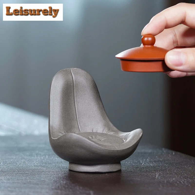 Yixing Zisha Head Handle Chair Tea Pet Boutique Fish Tank Landscaping Tea Figurine Play Toys Tea Statue Ornaments Supplies Gift