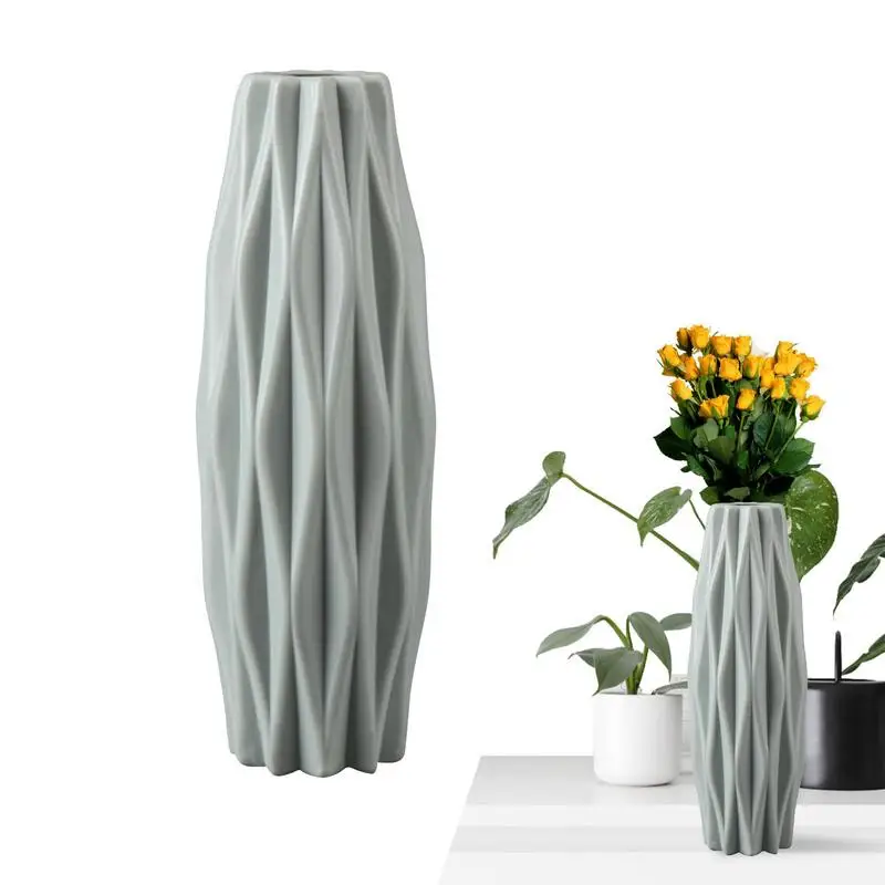 

Nordic Vase Decorative Vases For Office Geometric Pattern Flower Vase Decor Modern Home Accents Vase For Living Room Entryway