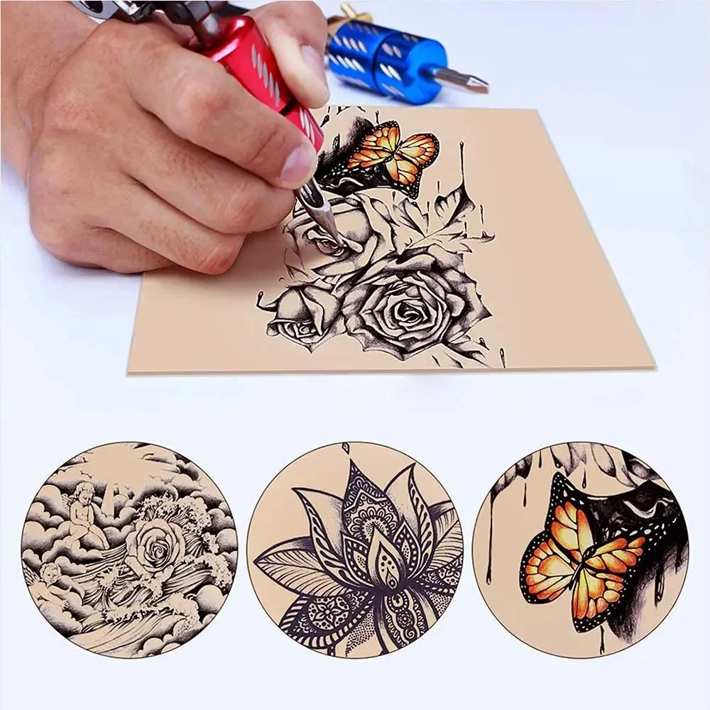 Blank Tattoo Practice Skin 5/10Pcs Tattoo Skin Practice Double Sides Microblading Eyebrow Fake Sheet tattoo practice skin