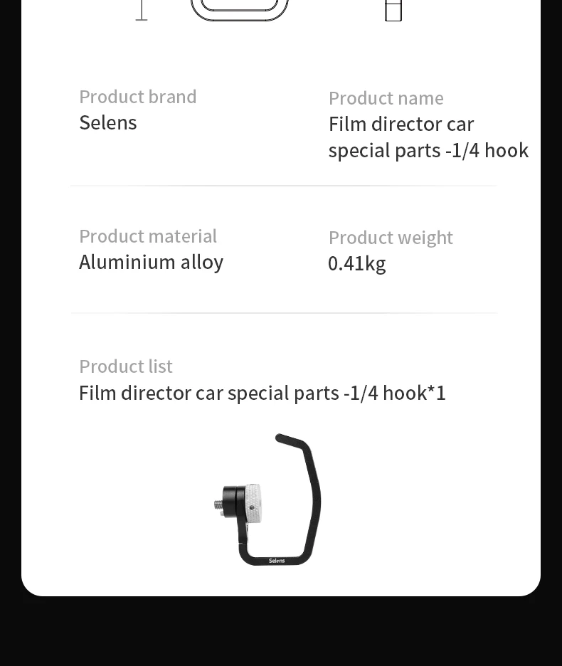 1/4''-20 Screw Hook with 45° Detents & Locating Pin Professional Lock for Notebo