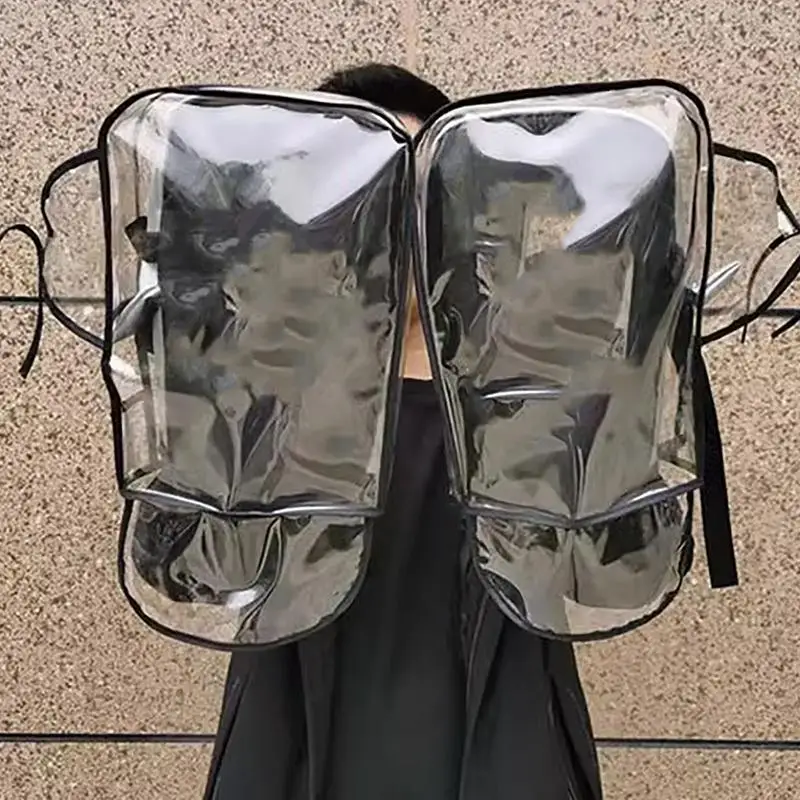 1pair Water Proof Motorcycle Handlebar Cover Handlebar Protective Cover Thick Durable Windproof Transparent Handlebar Mittens
