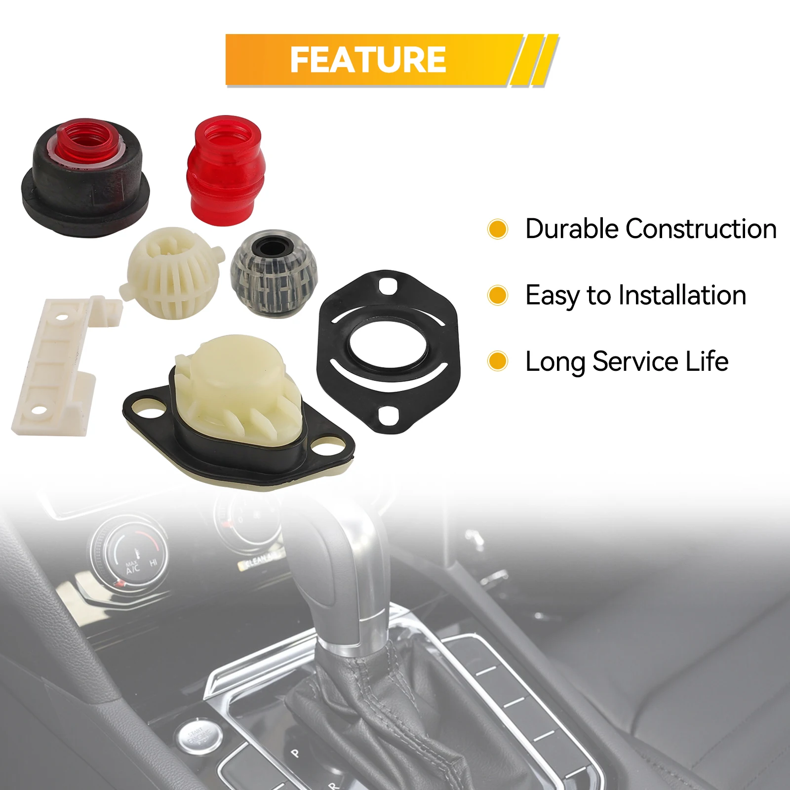 Gearbox Gear Shift Linkage Repair Kit 15Pcs for VW GOLF JETTA MK2 1983-1992 Selector Linkage Bush Replacement Parts