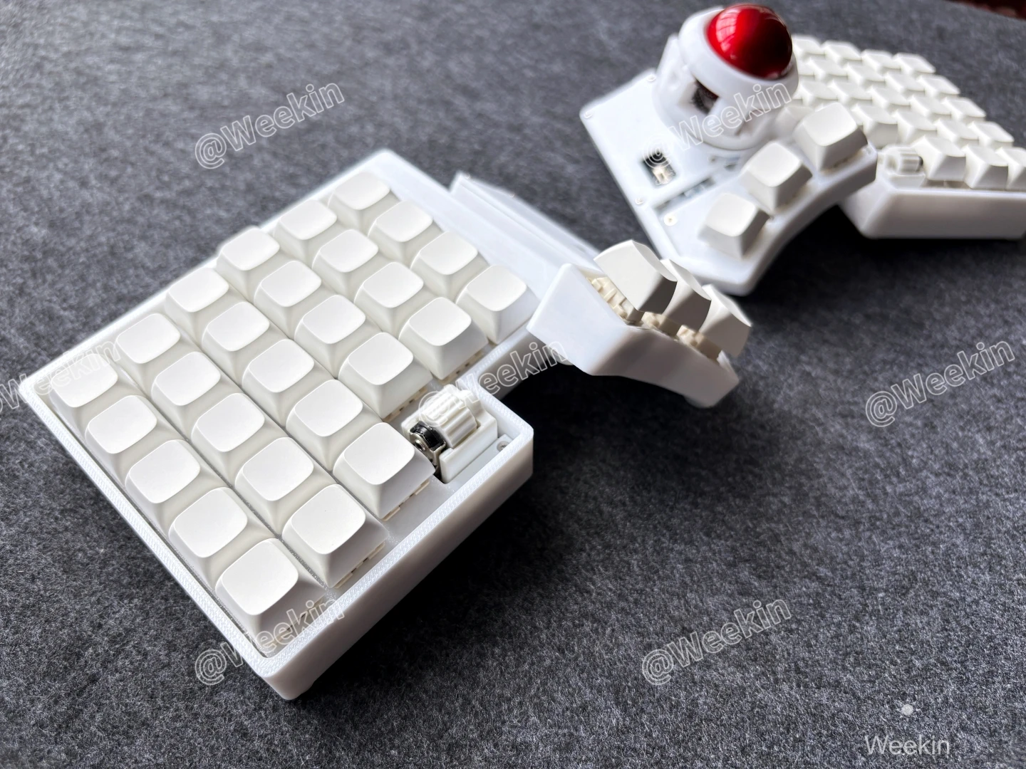 CCK-BALL Split Trackball Keyboard Adjustable Angle and