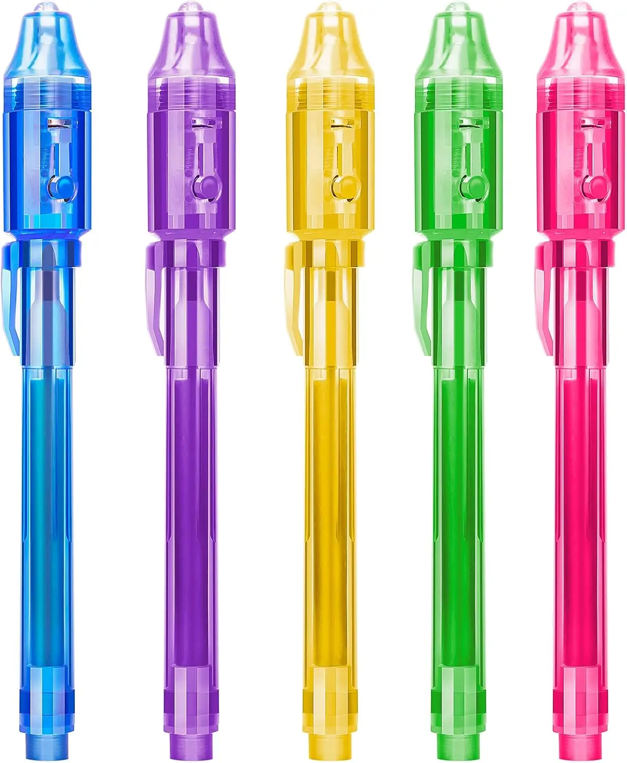 Invisible Spy Ink Pen 5 PCS, With UV Pen Light, Party Favors for Kids 8-12, Stocking Stuffers for Christmas, provide Thanksgivin