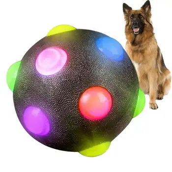 Glowing Ball Dog Light Up Toy TPR Flashing Elastic Ball Molar Ball Dog Chew Toys Dog Teeth Cleaning Toys For Small Large Dogs 1