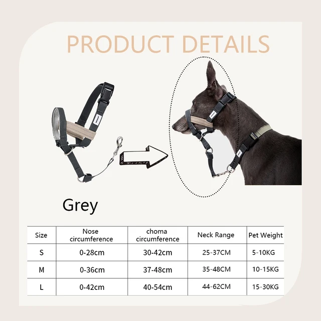Soft Dog Head Collar Patented Padded No Pull Head Halter Training Nose Leash with Safety Link for Medium Large Dogs Adjustable 2