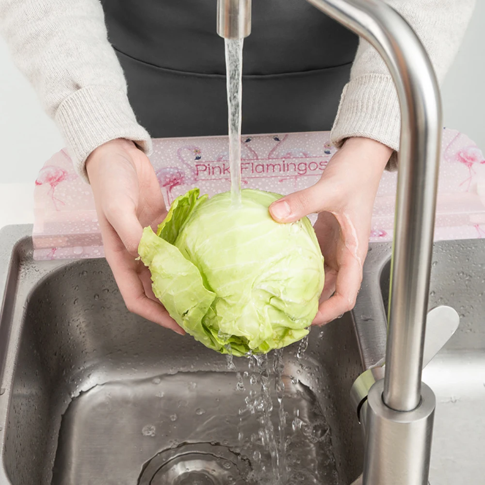 Pool Water Blocking Board Kitchen Tools Household Sink Vegetable Washing Adhesive Water Blocking Oil Splash Proof